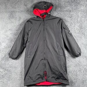 Adoretex Swim Parka Youth L Black Waterpolo Fleece Lined Zip Hooded Swimming